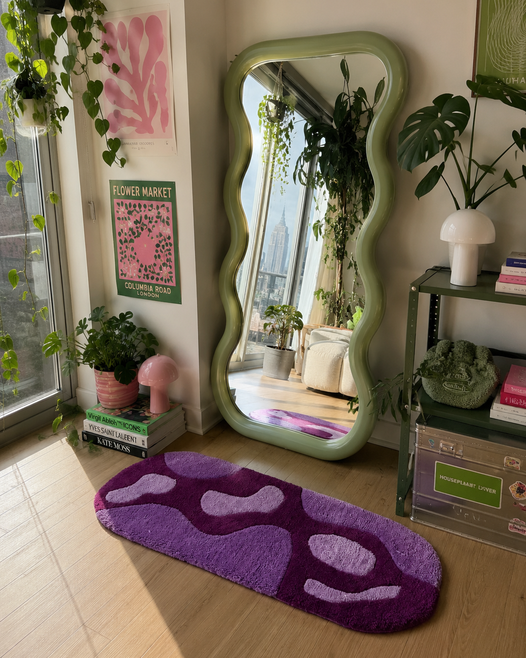 Purple Abstract Rug